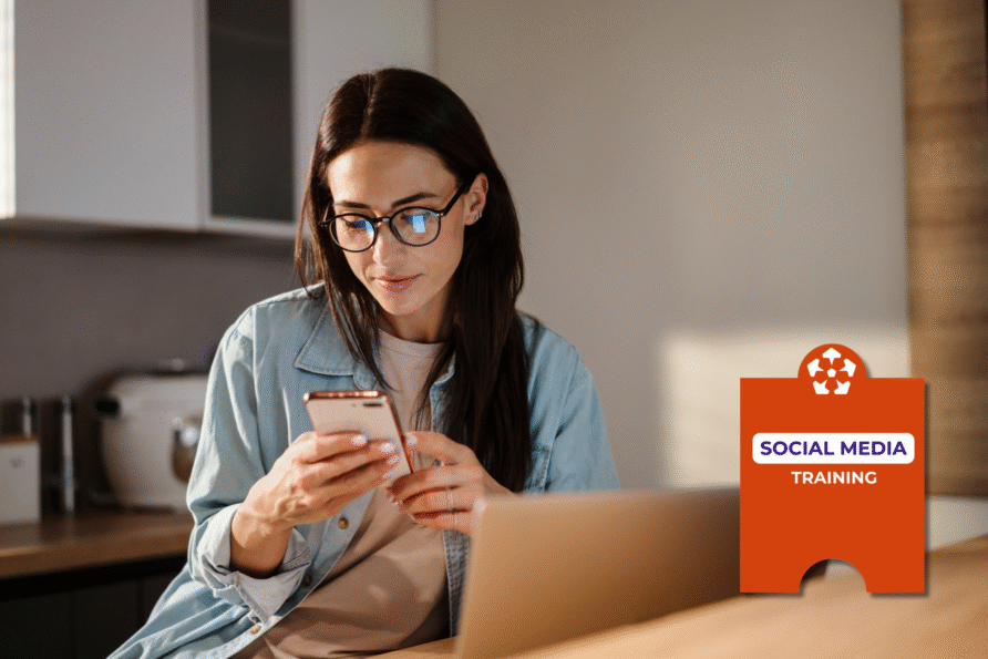 woman using smartphone